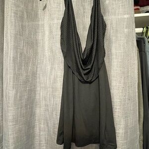 Elegant Black Halter Dress